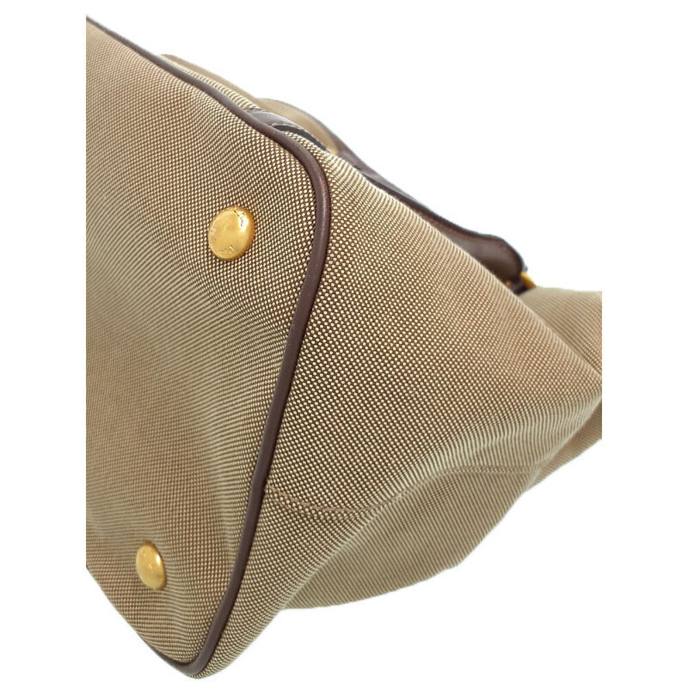 Prada Logo Jacquard 2Way Handbag brown canvas - Picture 9 of 9
